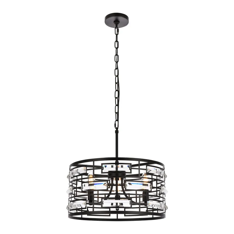 1108D16BK — Elegant Lighting LED Pendant Lights 120.0W 