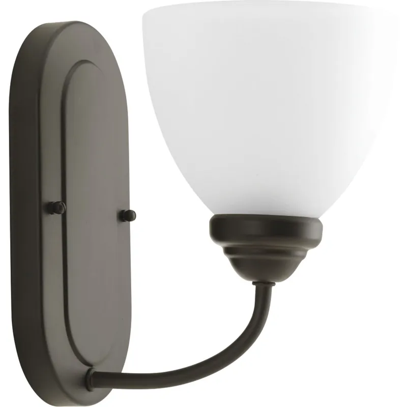 Heart Collection One-Light Etched Glass Bath Vanity Light — Progress Lighting LED Wall Lights  