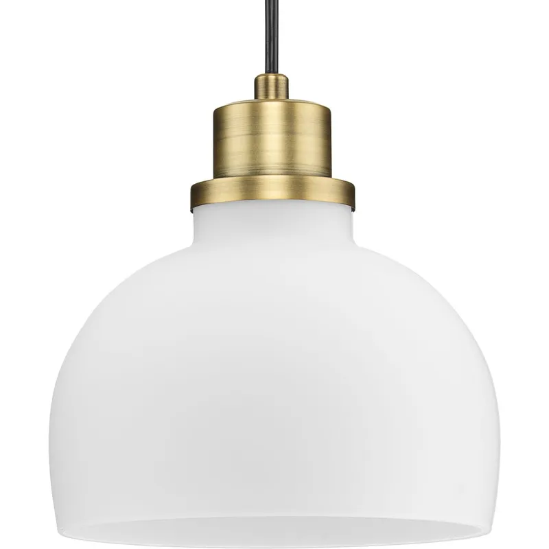 Garris Collection One-Light Etched Opal Glass Mini-Pendant — Progress Lighting LED Landscape Lights  