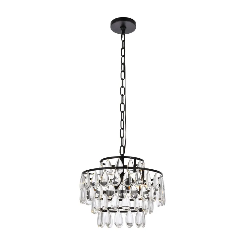 1102D14BK — Elegant Lighting LED Pendant Lights 120.0W 