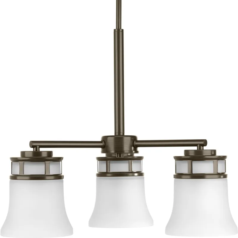 Cascadia Collection Three-Light Etched Glass Chandelier Light — Progress Lighting LED Landscape Lights  