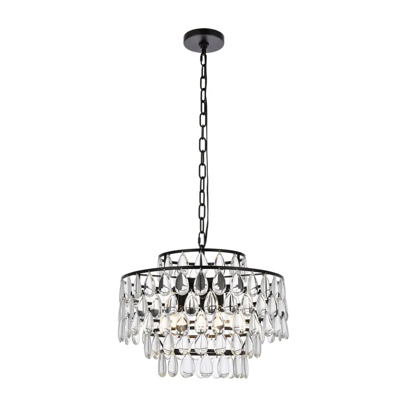 1102D18BK — Elegant Lighting LED Pendant Lights 200.0W 