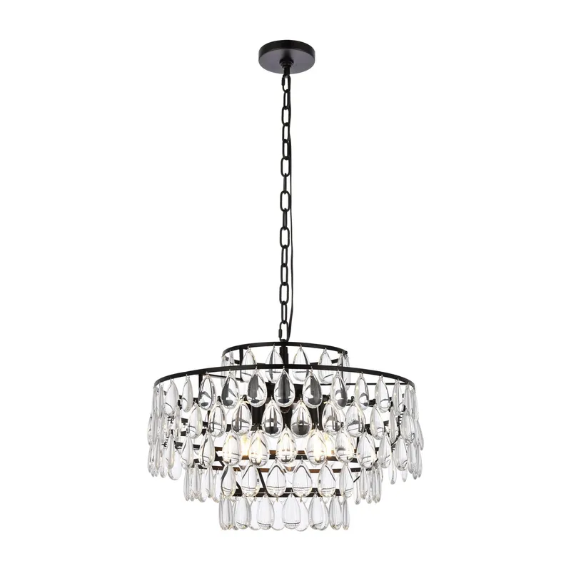 1102D20BK — Elegant Lighting LED Pendant Lights 200.0W 