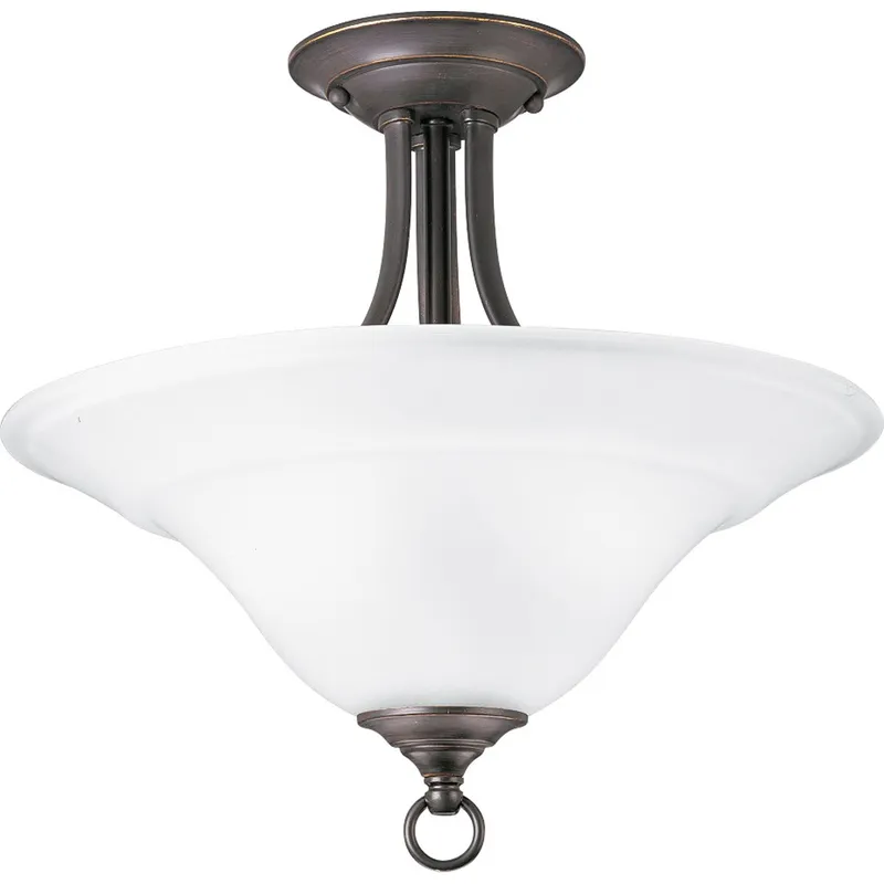Trinity Collection Two-Light 16" Semi-Flush — Progress Lighting LED Post Top Lights  