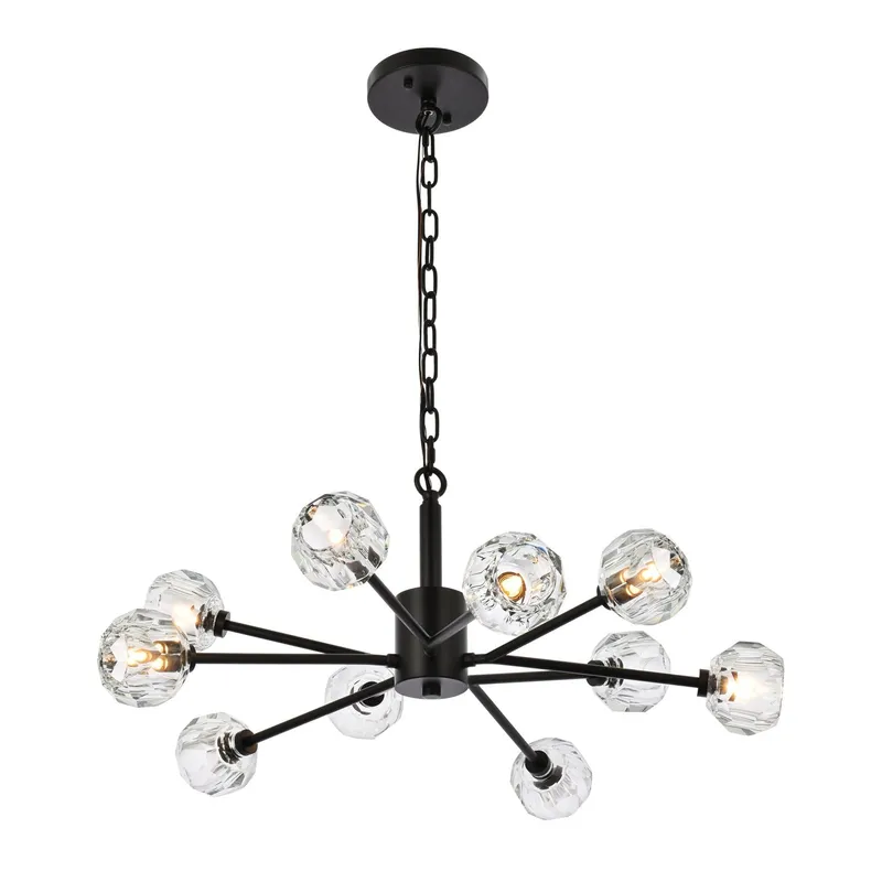 3509D29BK — Elegant Lighting LED Pendant Lights 9.0W 