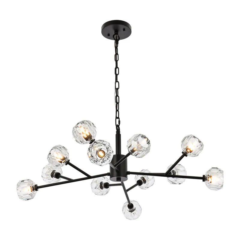 3509D35BK — Elegant Lighting LED Pendant Lights 9.0W 