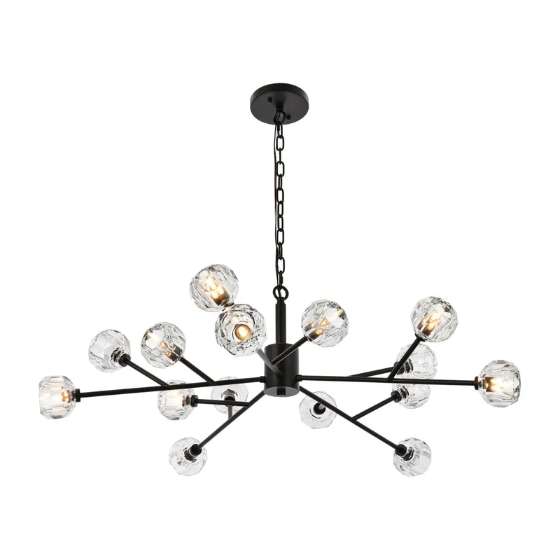3509D42BK — Elegant Lighting LED Pendant Lights 9.0W 