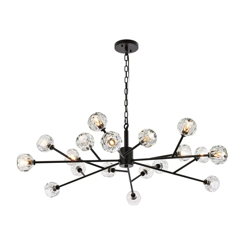 3509D48BK — Elegant Lighting LED Pendant Lights 9.0W 