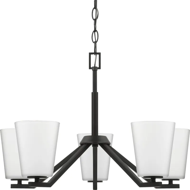 Vertex Collection Five-Light Etched White Chandelier — Progress Lighting LED Landscape Lights  