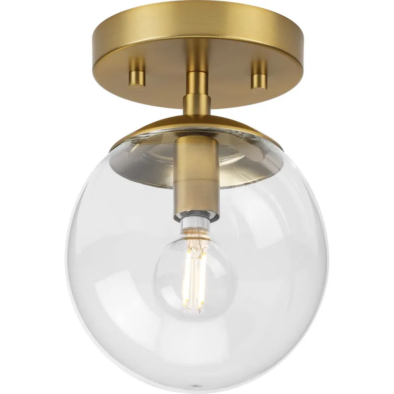 Atwell Collection One-Light Semi-Flush Mount — Progress Lighting LED Post Top Lights  