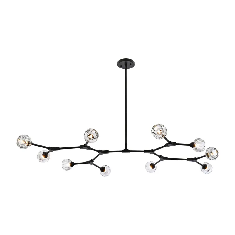 3508D56BK — Elegant Lighting LED Pendant Lights 9.0W 