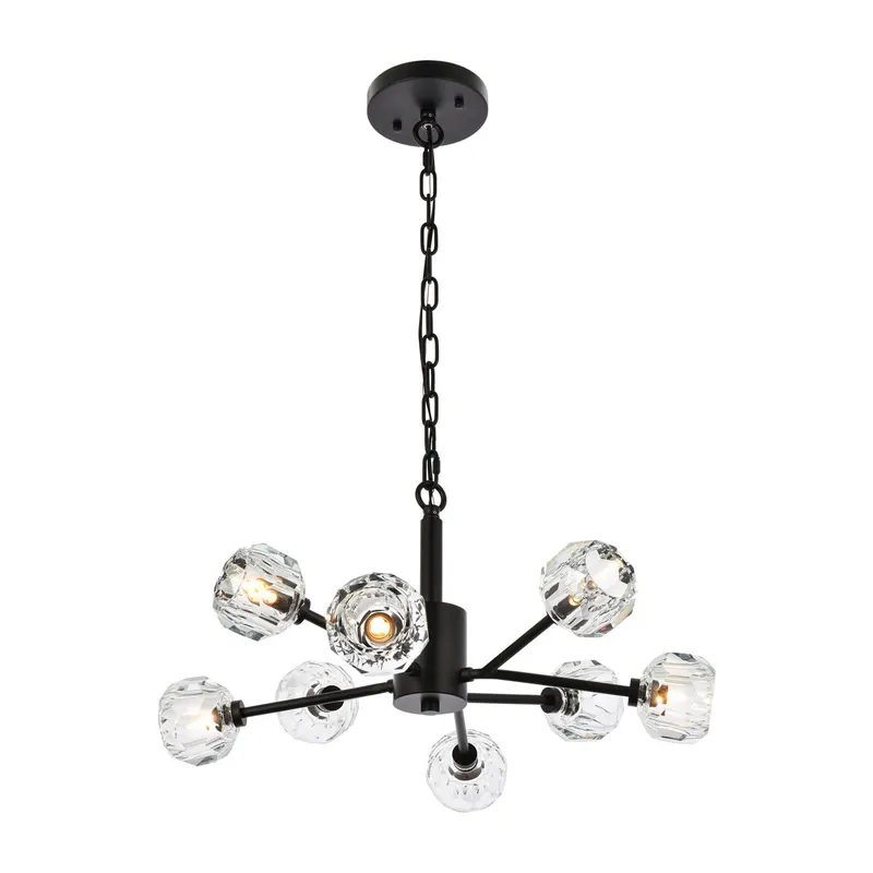 3509D24BK — Elegant Lighting LED Pendant Lights 9.0W 
