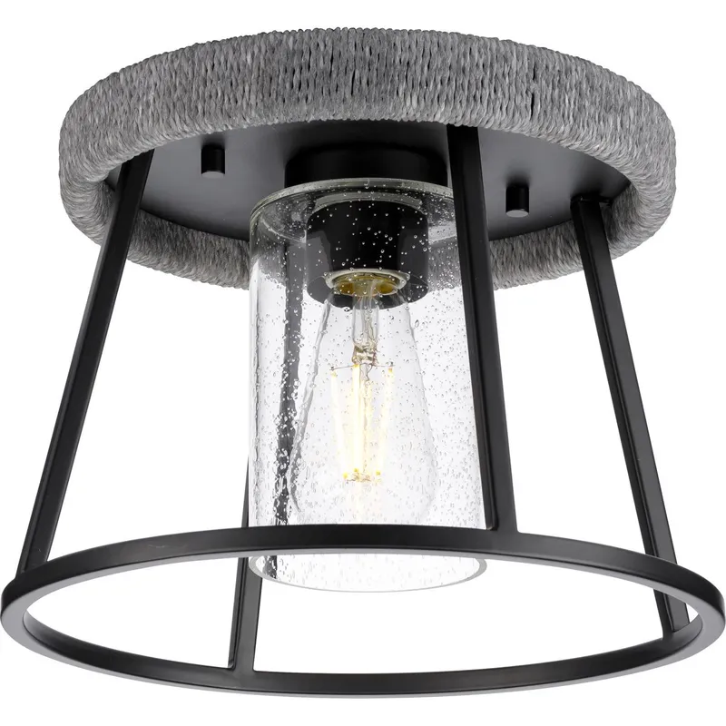 Laramie Collection One-Light Clear Seeded Glass 12" Flush Mount Light — Progress Lighting LED Post Top Lights  