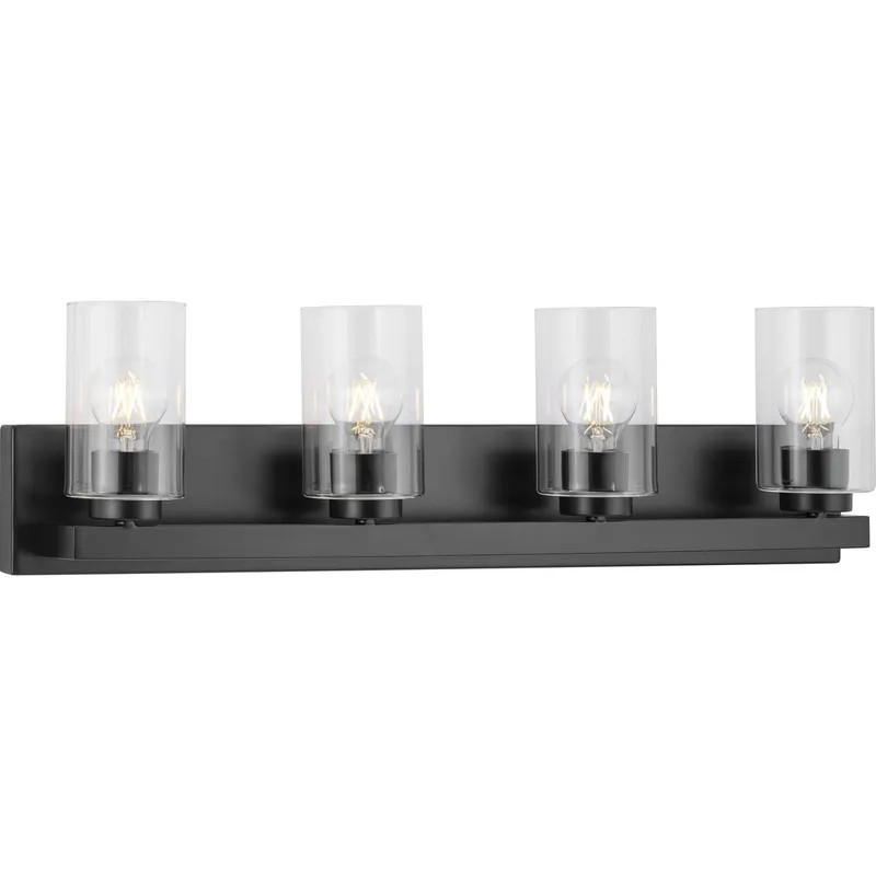 Goodwin Collection Four-Light Vanity Light with Clear Glass — Progress Lighting LED Wall Lights  