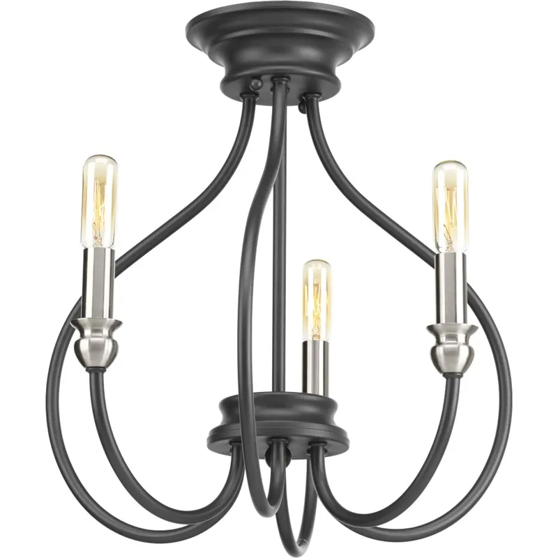 Whisp Collection Three-Light Semi-Flush Convertible — Progress Lighting LED Post Top Lights  