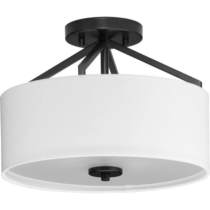 Goodwin Collection 13 in. Two-Light Semi-Flush Mount Convertible — Progress Lighting LED Post Top Lights  