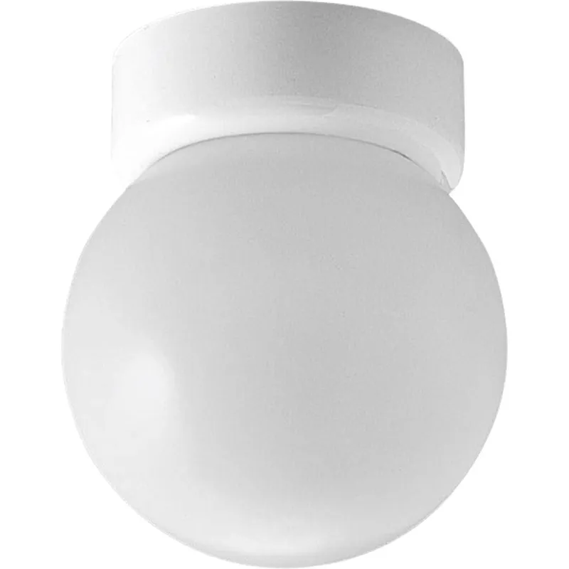 One-Light 6" Glass Globe Close-to-Ceiling — Progress Lighting LED Post Top Lights  