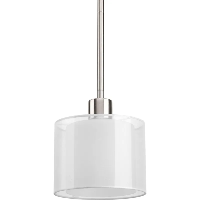 Invite Collection One-Light White Mylar Shade Mini-Pendant Light — Progress Lighting LED Landscape Lights  