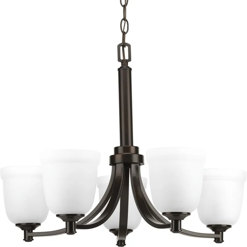 Topsail Collection Five-Light Etched Parchment Glass Chandelier Light — Progress Lighting LED Landscape Lights  