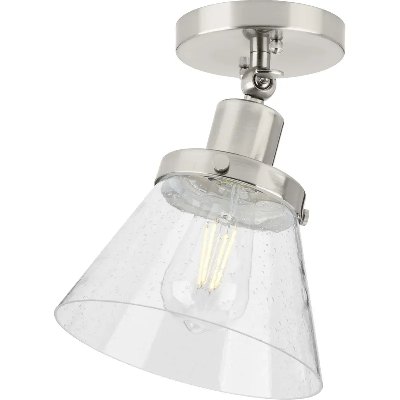 Hinton Collection One-Light Seeded Glass Ceiling Light — Progress Lighting LED Post Top Lights  