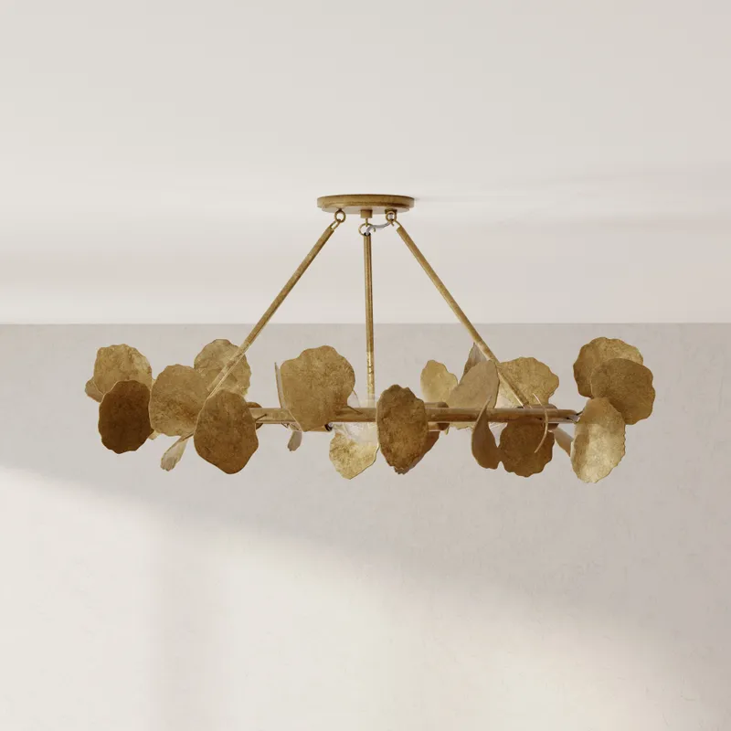 Laurel Collection 28 in. Six-Light Gold Ombre Flush Mount — Progress Lighting LED Post Top Lights  