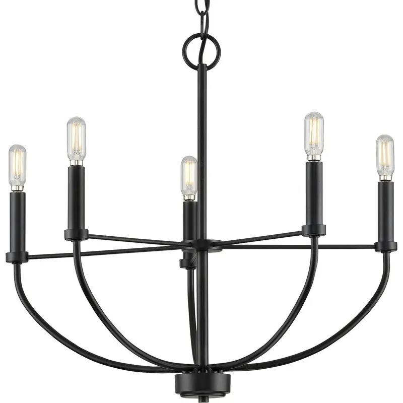 Leyden Collection Five-Light Chandelier — Progress Lighting LED Landscape Lights  