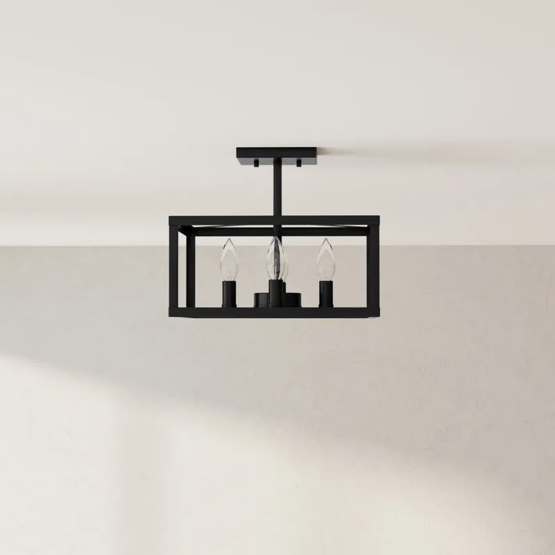 Hillcrest Collection 13 in. Four-Light Semi-Flush Mount Light — Progress Lighting LED Post Top Lights  
