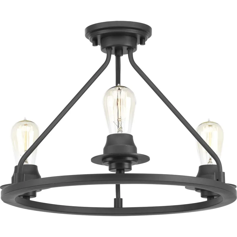 Debut Collection Three-Light Semi-Flush Convertible — Progress Lighting LED Post Top Lights  