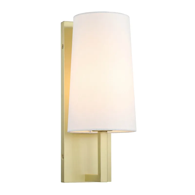 Brass Sconce Light with Cone Fabric Shade Industrial Vintage Wall Light Fixture XB-W401-SB — XiNBEi Lighting LED Wall Lights 50.0W 