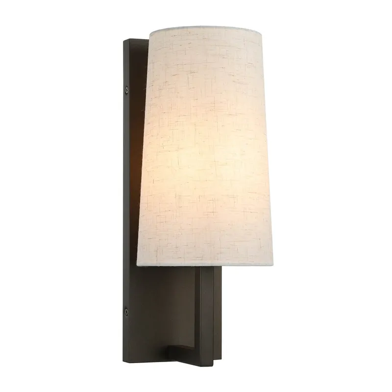 Bronze Wall Sconce wih Linen Fabric Shade for Bedroom Hallway Living Room XB-W401-DB — XiNBEi Lighting LED Wall Lights 60.0W 
