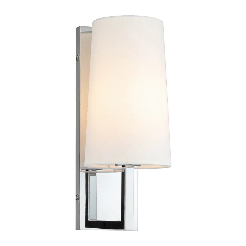 Modern Linen Fabric Shade Wall Lamp Bathroom Sconce Light Fixture XB-W401-CH — XiNBEi Lighting LED Wall Lights 60.0W 