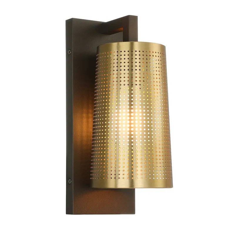 Industrial Bronze & Brass Sconces Wall Light Fixtures with Metal Shade XB-W406-BS — XiNBEi Lighting LED Wall Lights 60.0W 