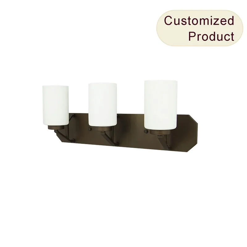 Mid Century Modern Wall Sconce Interior Room Corridor Glass Indoor Decor Wall Lamp Bathroom Wall Light Dark Bronze Vanity Lamp XB-W816-3-DB — XiNBEi Lighting LED Wall Lights 60.0W 