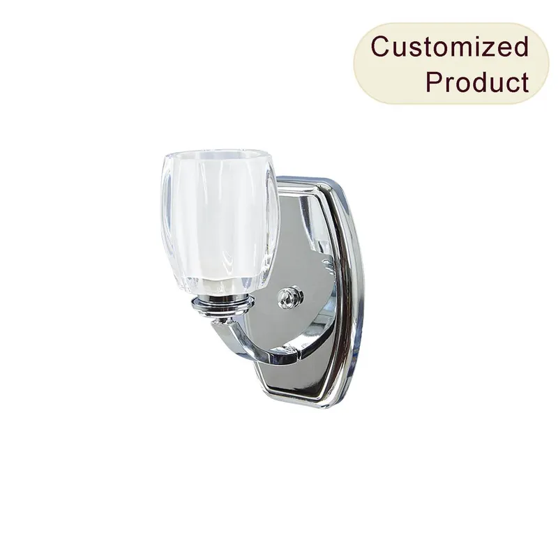 2025 New Design Chrome Glass Shade Living Room Wall Lamps Interior Art Deco Wall Sconce Wall Lights For Home Hallway Stairway XB-W815-1-CH — XiNBEi Lighting LED Wall Lights 40.0W 