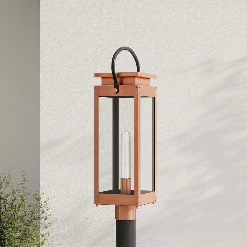 Union Square Collection One-Light Clear Glass Outdoor Post Lantern — Progress Lighting LED Lighting Controls  