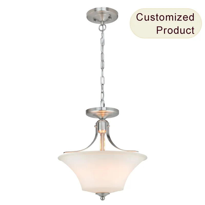 2025 New Industrial Adjustable Chain 3 Lights Nordic Glass Chandelier Led Pendant Light Hanging Pendant Lamp Over Dining Table XB-P563-3-BN — XiNBEi Lighting LED Pendant Lights 60.0W 