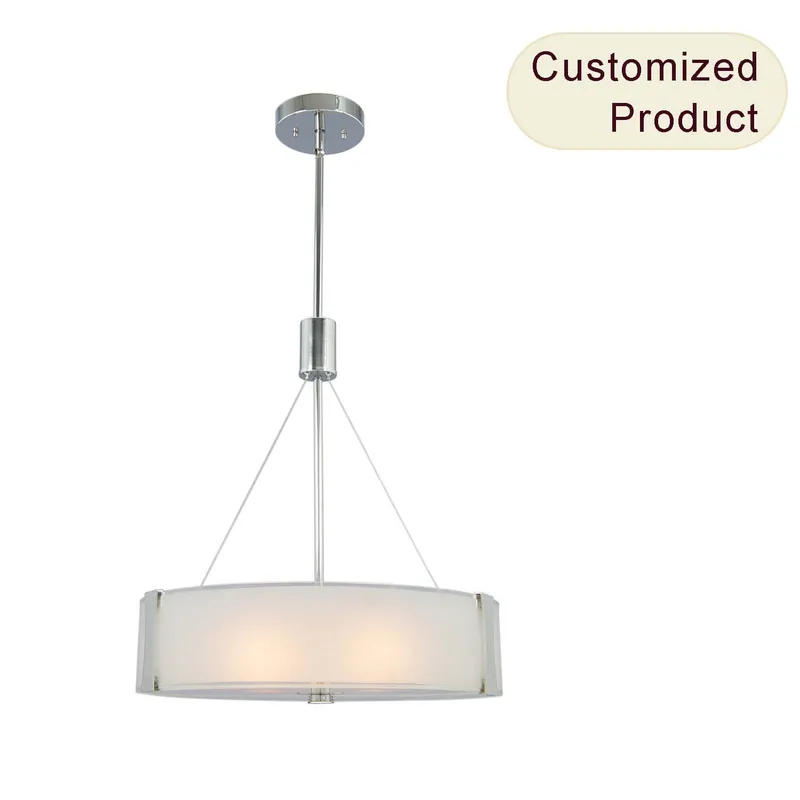 2025 Nordic Chrome Hanging Lamp Island Kitchen Hotel Ceiling Hanging Pendants Light Decoration Chandelier Modern for Living Room XB-P1107-CH — XiNBEi Lighting LED Pendant Lights 60.0W 