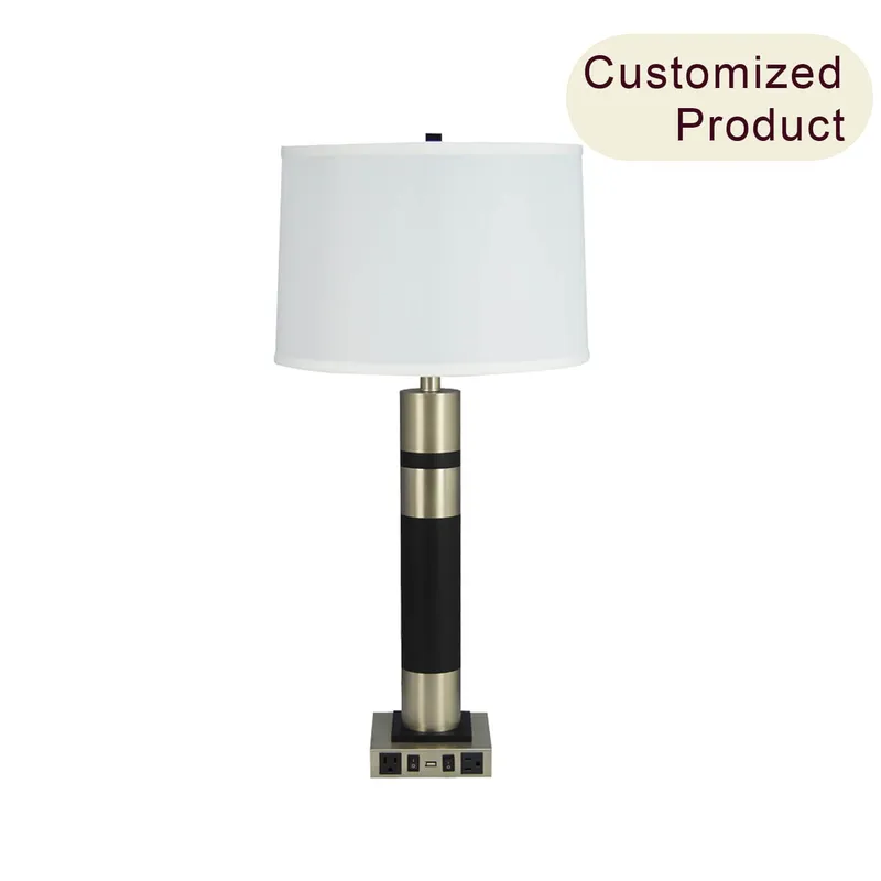 2025 Supplier Home Fabric Lamp Shade Hotel Bedside Lamp Living Room Office Bedroom Bedside Table Lamp Light XB-TL856-BN — XiNBEi Lighting LED General Lighting 60.0W 