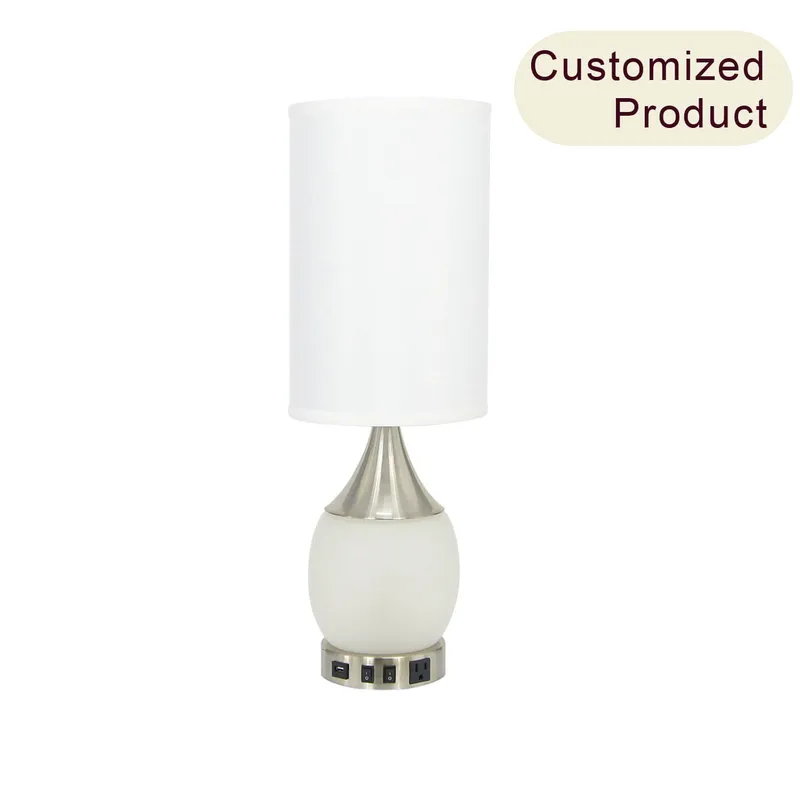 Nordic Hotel Bedroom Fabric Shade European Style Designer Led Table Lamp for Bedside Reading XB-TL235-BN — XiNBEi Lighting LED General Lighting 60.0W 