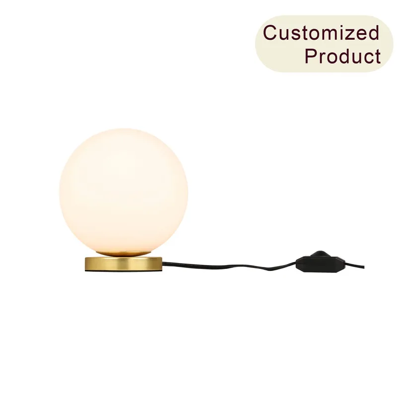 2024 Modern Globe Table Lamp Satin Brass Finished Table Lamp Reading Lamp for Home Hotel XB-TL101-SB — XiNBEi Lighting LED General Lighting  