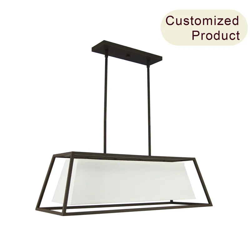 Kitchen Island Lamp Bar Retro Decoration Restaurant Chandelier Industrial Iron Art Pendant Light for Dining Room XB-ISF1102-4 — XiNBEi Lighting LED Pendant Lights 60.0W 