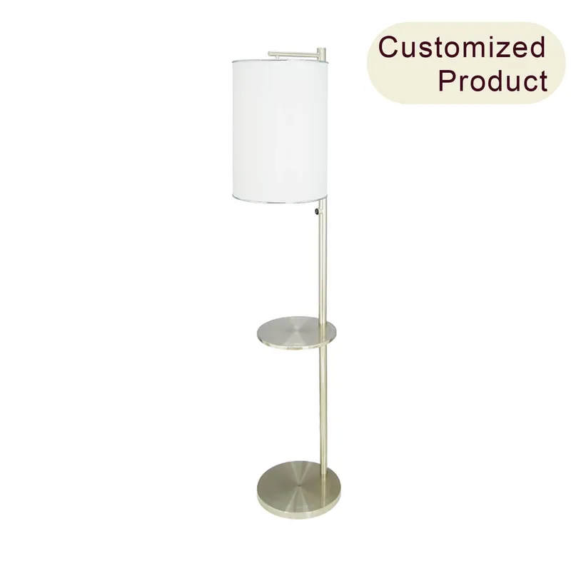 Modern Hotel Fabric Shade Indoor Home Decor Smart Corner Floor Standing Lighting Stand Light LED Floor Lamps XB-FL954-BN — XiNBEi Lighting LED General Lighting 26.0W 