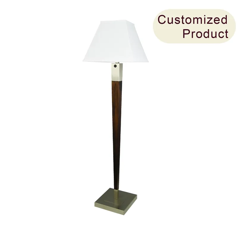 Customized Iron Home Hotel Bedroom Lamp Modern Wood Portable Floor Lamp Lighting XB-FL854-BN — XiNBEi Lighting LED General Lighting 26.0W 