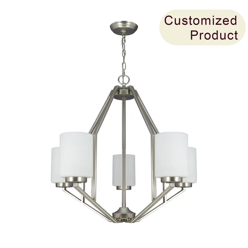 American Restaurant Industrial Style Chandelier for Living Room and Dining Room Pendant Light for Home Art Decor Ceiling Light XB-C816-5-SN — XiNBEi Lighting LED Pendant Lights 60.0W 