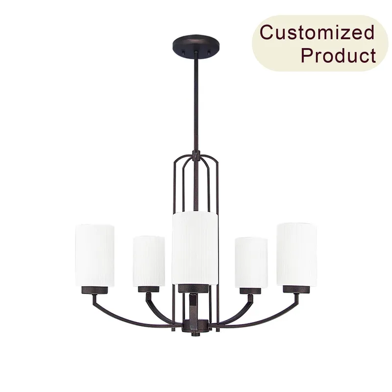 Industrial American Style Country Luxury Black Vintage Iron Painted Candle Light Large Chandelier for Dinning Room XB-C733-5-DB — XiNBEi Lighting LED Pendant Lights  
