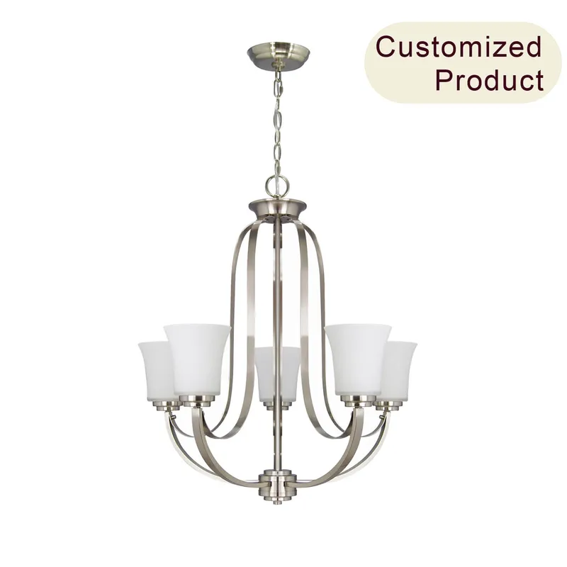 Iron Material Retro Pendant Lights E26 Base Loft Ceiling Light Modern Office Indoor Lighting Industrial Hanging Lamps Chandelier XB-C702-5-BN — XiNBEi Lighting LED Pendant Lights 60.0W 