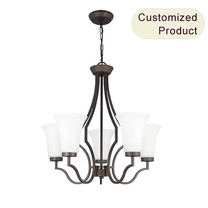 Fashion European Vintage Chandelier Ceiling Lamp Led CandleLighting Fixtures Iron Home Lighting Modern Lamp XB-C1088-5-DB — XiNBEi Lighting LED Pendant Lights 60.0W 