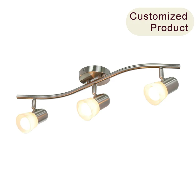 Modern Track Light Bar Brushed Nickel for Kitchen and Dining Room XB-TR1213-3 — XiNBEi Lighting LED Track Lights 60.0W 