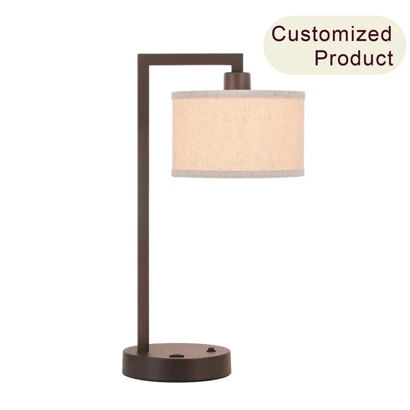 Modern Dark Bronze Table Lamp with USB for Bedroom Living Room XB-TL1231-DB — XiNBEi Lighting LED General Lighting 60.0W 