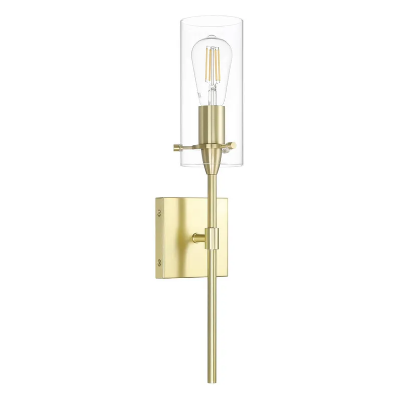 Gold Modern Vanity Sconce with Clear Glass for Bathroom XB-W1301-SB — XiNBEi Lighting LED Wall Lights 60.0W 